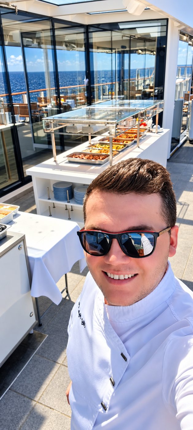 Deck buffet at sea